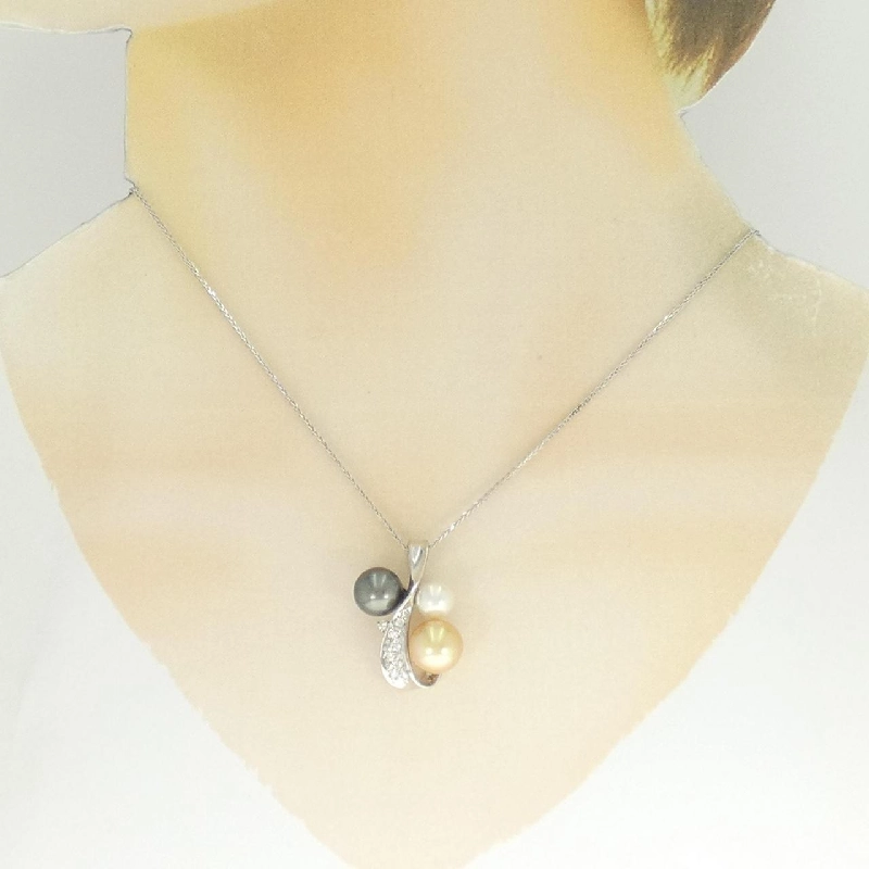 K18WG Dây chuyền ngọc trai - Hàng hiệu Authentic 862321