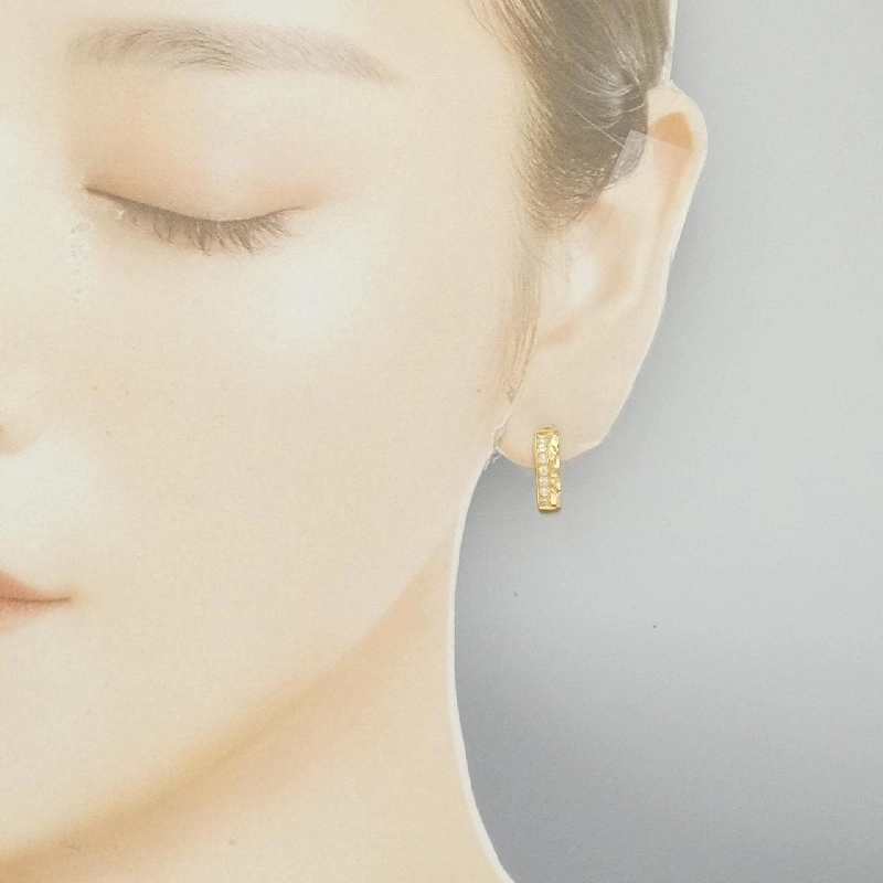 K18YG Bông tai kim cương 0.14CT - Hàng hiệu Chính hãng 870445