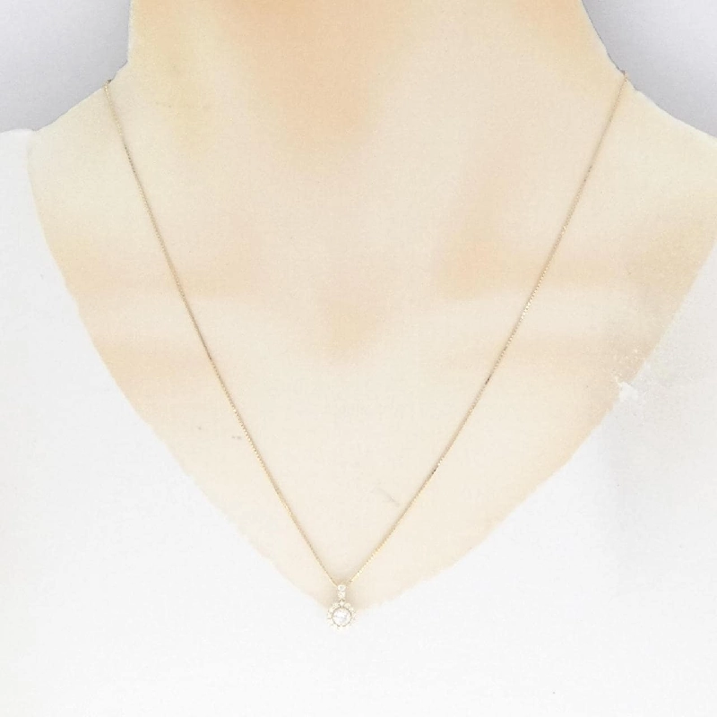 Dây chuyền kim cương K18YG 0.229CT H SI2 Tốt - Hàng hiệu Chính hãng 872569