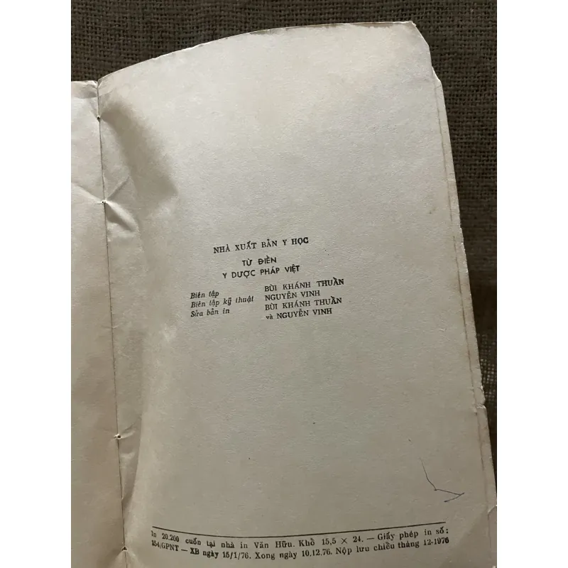 TỪ ĐIỂN Y DƯỢC PHÁP - Việt -700 trang khổ lớn  926130