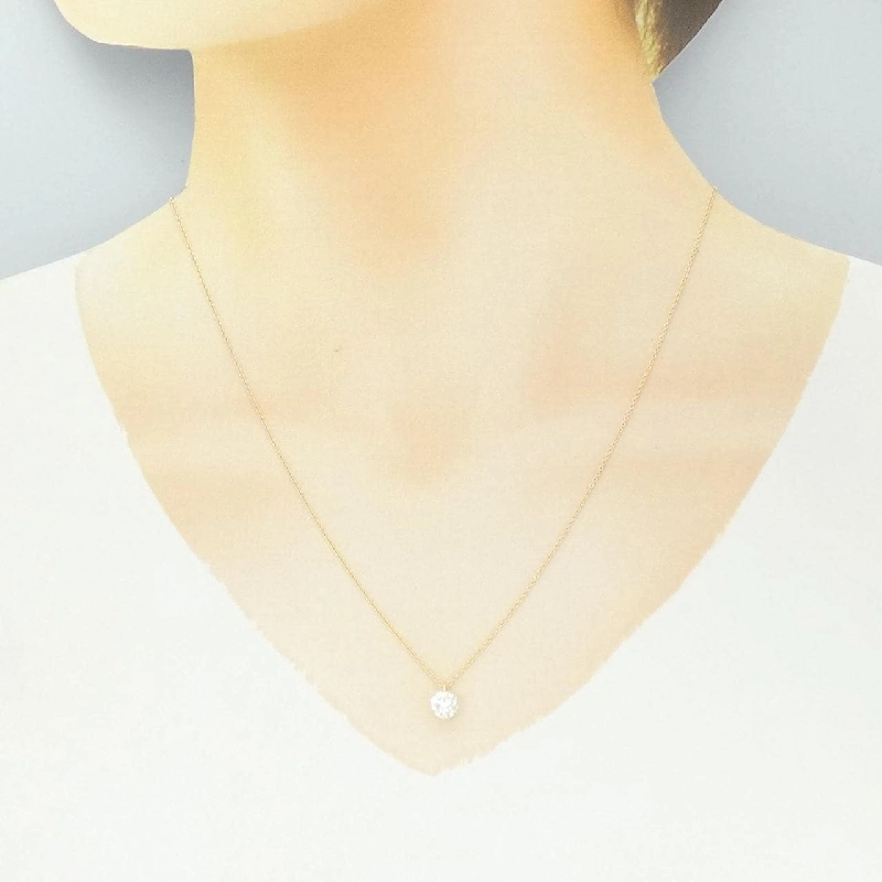 K18YG Dây chuyền kim cương 0.587CT I I1 VG - Hàng hiệu Chính hãng 875425