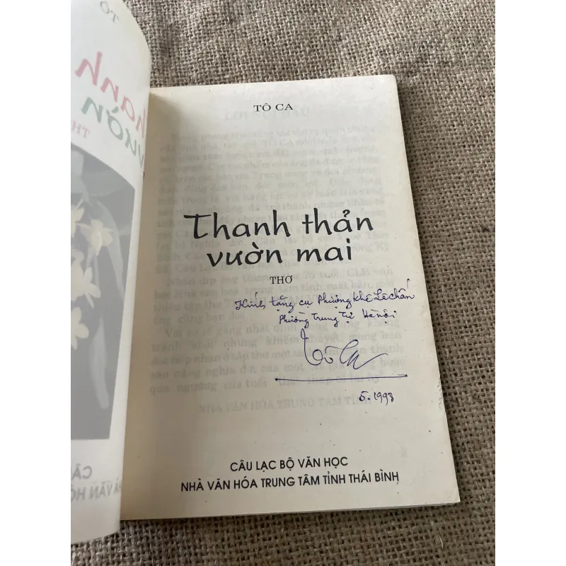 Tập thơ thanh thản vườn mai tác giả Tô Ca 796454