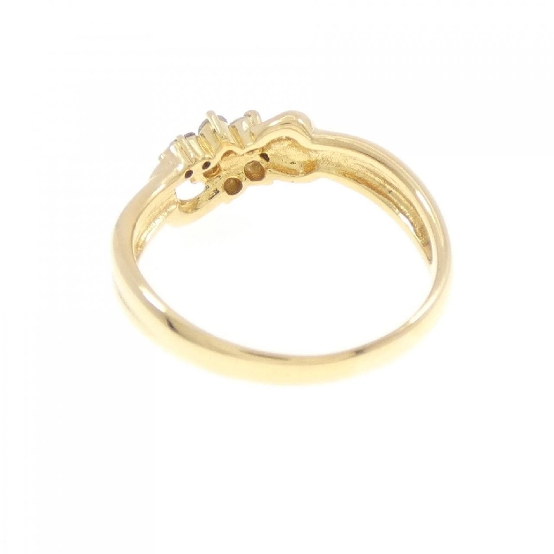 Nhẫn kim cương hoa K18YG 0.14CT 673354