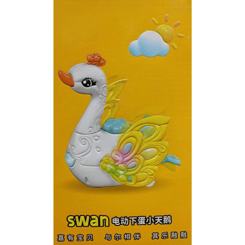 Đồ chơi con thiên nga đẻ trứng chạy bằng pin có đèn và nhạc 0630A Lay egg Swan  149615