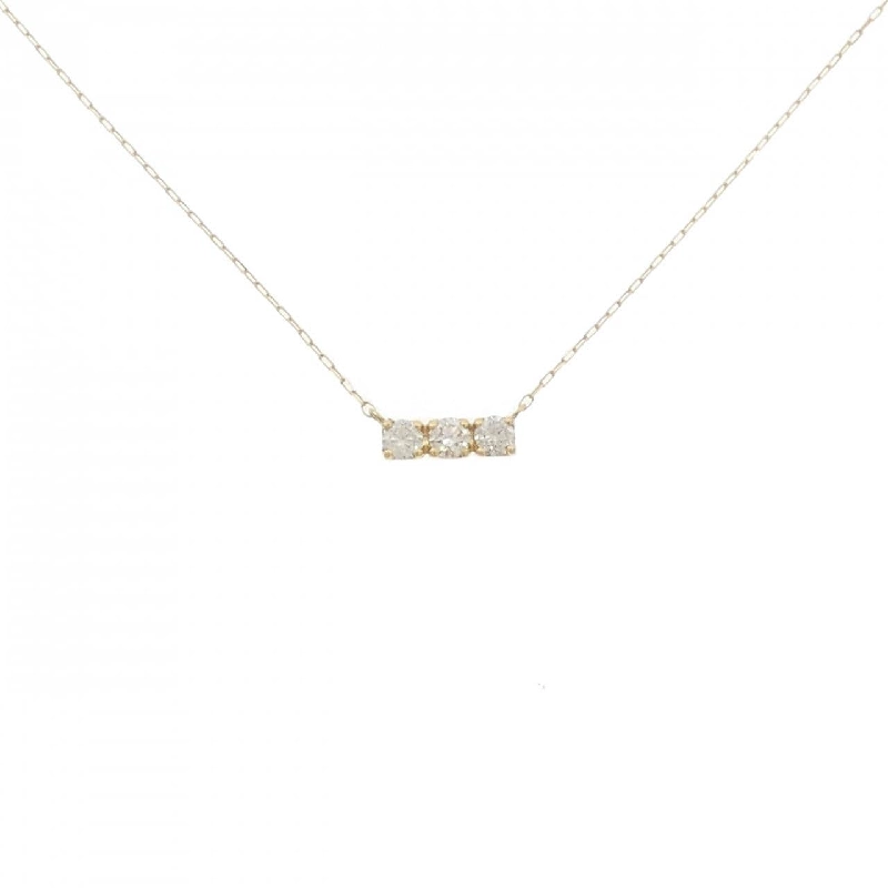 K18YG Ba viên đá kim cương Dây chuyền 0.15CT - Hàng hiệu Chính hãng 858224