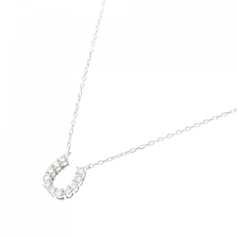 Dây chuyền kim cương hình móng ngựa K18WG 0.07CT - Hàng hiệu Authentic 858341