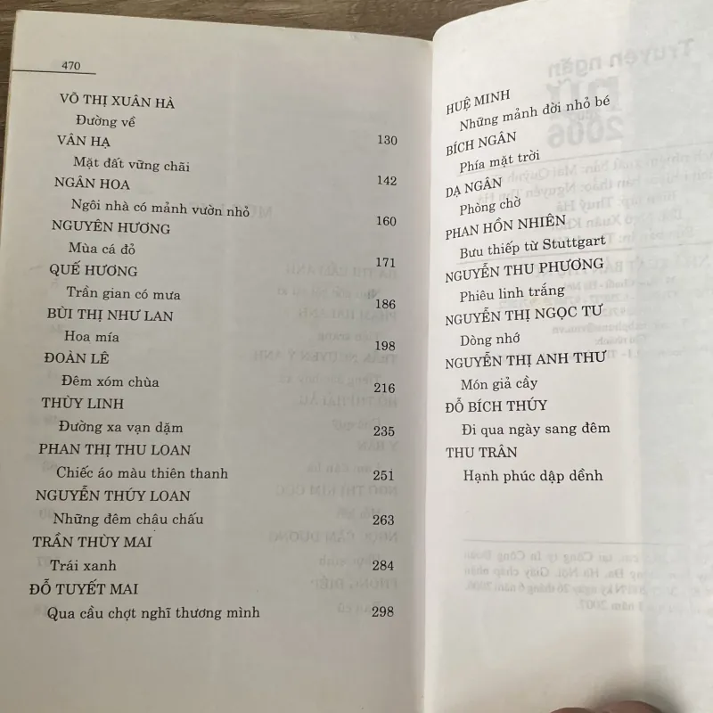 TRUYỆN NGẮN NỮ 2000-2006 1037869