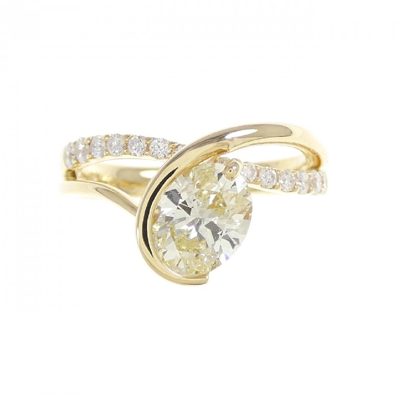 Nhẫn kim cương K18YG 1.014CT VLY SI2 cắt oval - Hàng hiệu chính hãng 879385