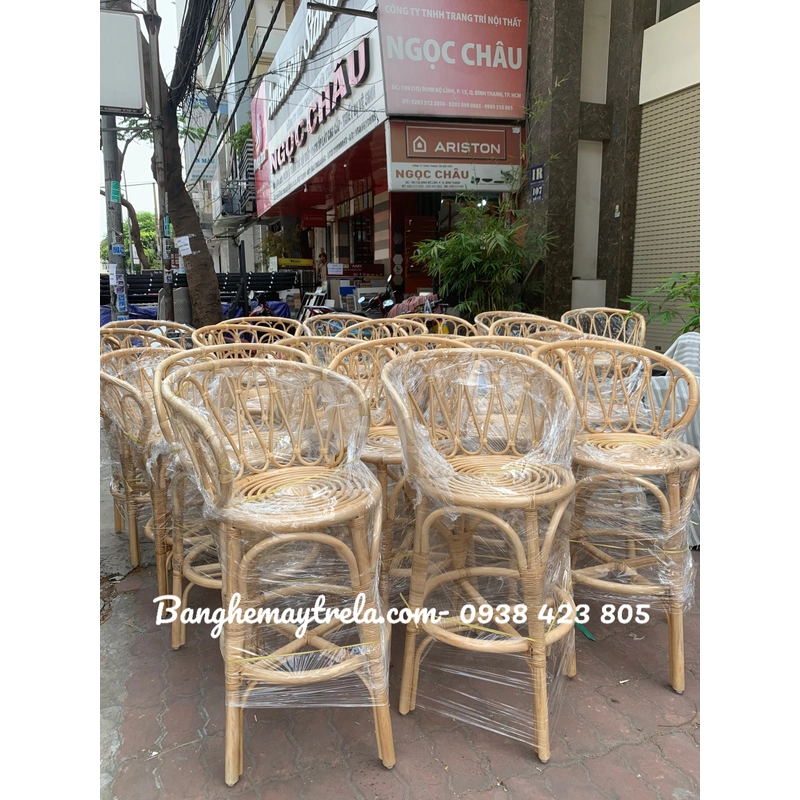 Ghế quầy bar mây tự nhiên 454387