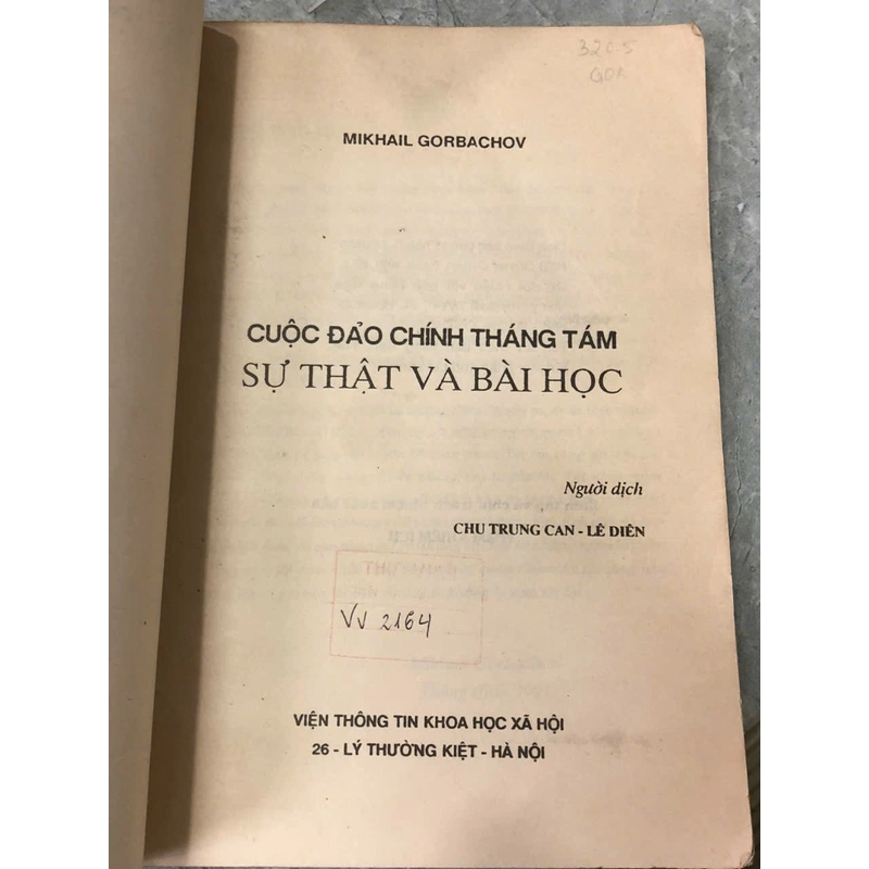 CUỘC ĐẢO CHÍNH THÁNG TÁM SỰ THẬT VÀ BÀI HỌC - Mikhail Gorbachov 477929