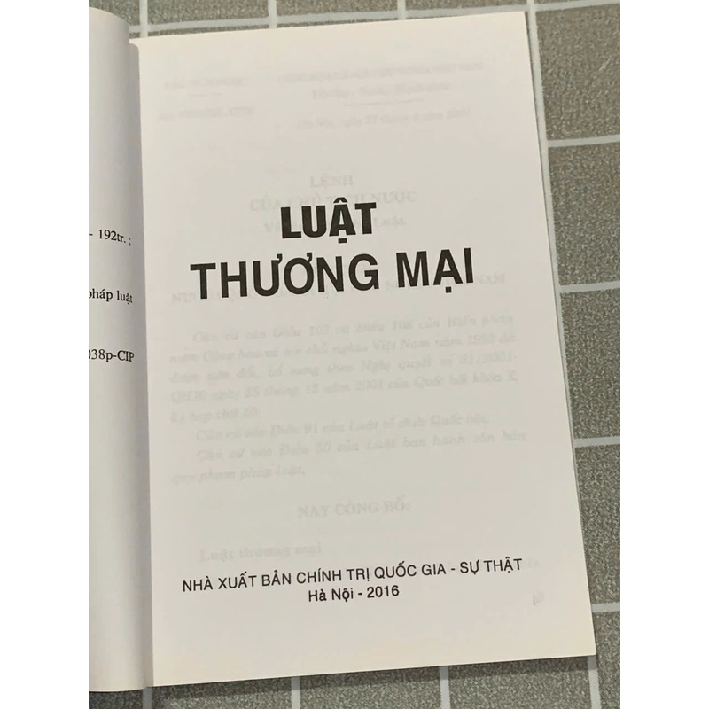 LUẬT THƯƠNG MẠI - SÁCH LUẬT VIỆT NAM 545920