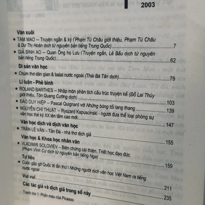 Văn học Nước Ngoài số 1-2003 605379