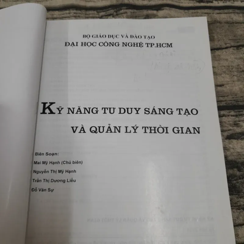 ĐH HUTECH - Kỹ Năng Tư duy Sáng tạo và QL Thời Gian. Chủ biên Mai Mỹ Hạnh 762027