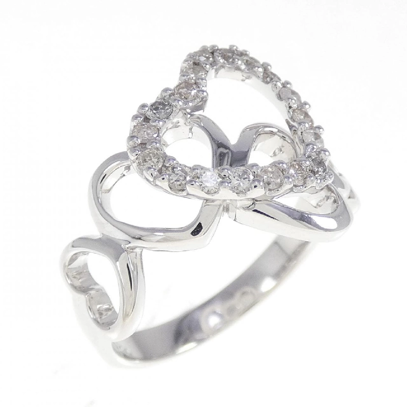 Nhẫn kim cương hình trái tim K18WG 0.30CT 667974