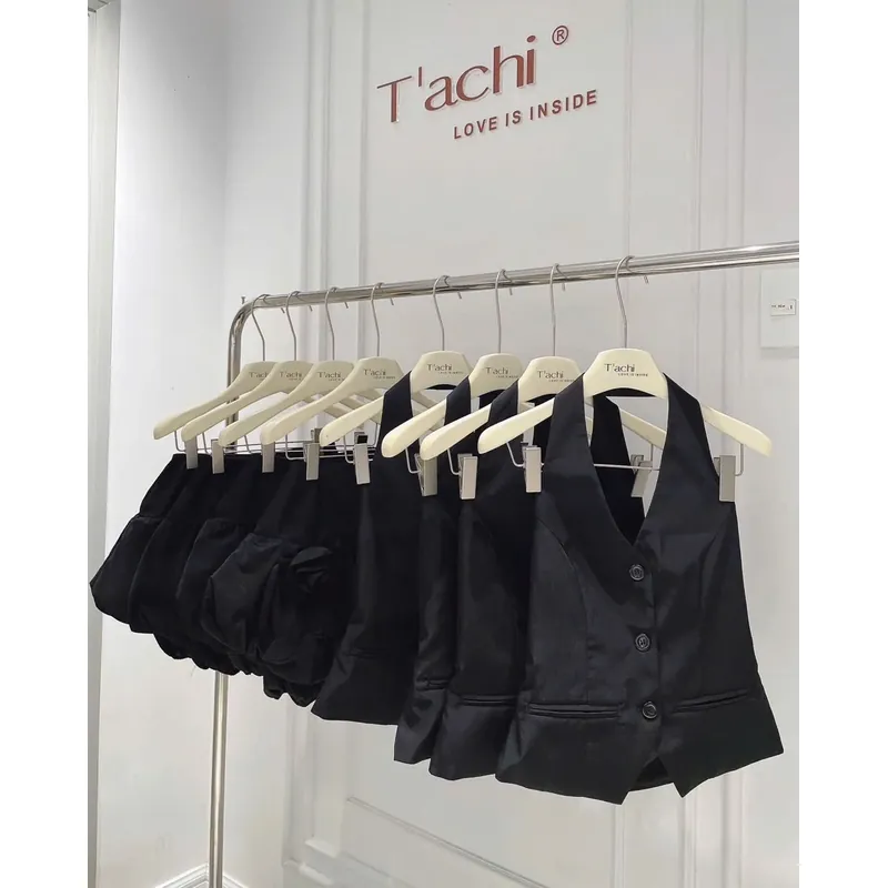 Set áo cổ yếm + chân váy 674516