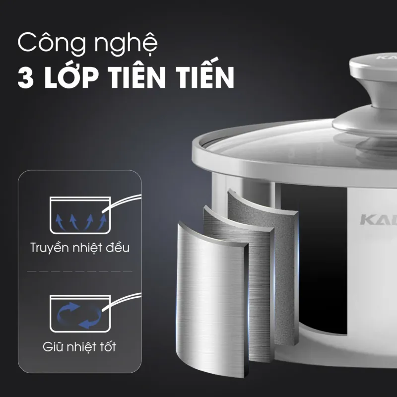 Quánh inox Kalite KSP1601 3 Lớp Cao Cấp 695115