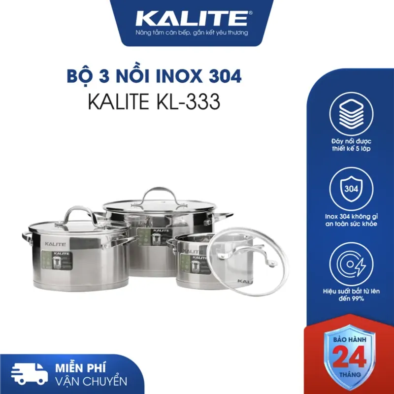 ✨ Kalite KL-333 – Thiết kế sang trọng, đáy 5 lớp bền bỉ, nâng tầm gian bếp! 714879
