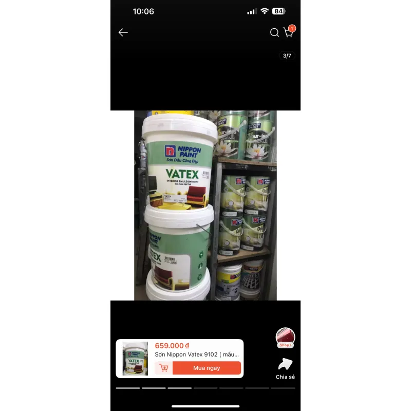 Sơn Nippon Vatex 9102 ( mầu trắng ) 17 lít / 1 thùng 934939