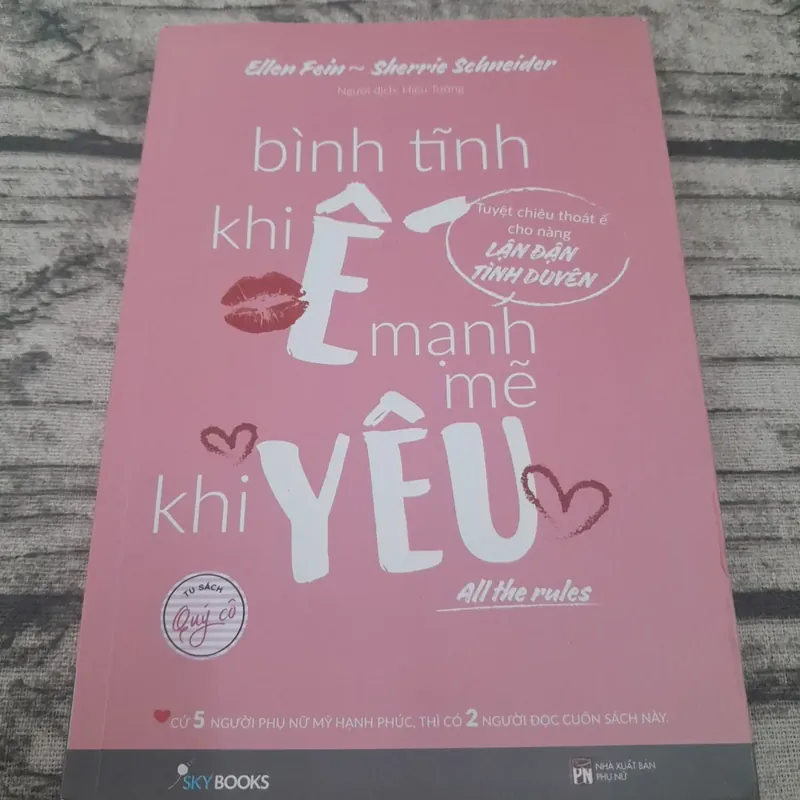 Sách kỹ năng phái đẹp- Bình tĩnh khi ế Mạnh mẽ khi yêu. Tác giả Ellen Fein... 693021