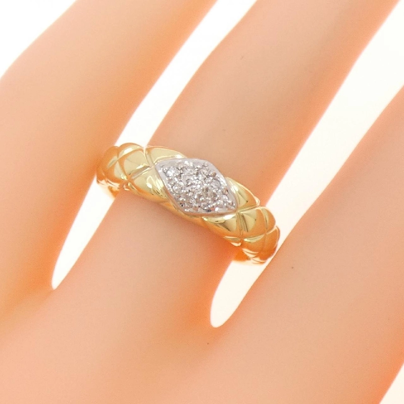 Nhẫn kim cương K18YG/PT900 0.06CT 671785