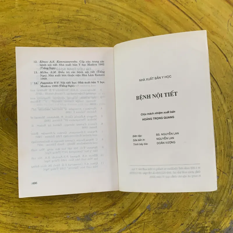  BỆNH NỘI TIẾT - GS. TS. TRẦN HỒNG QUANG  1002921