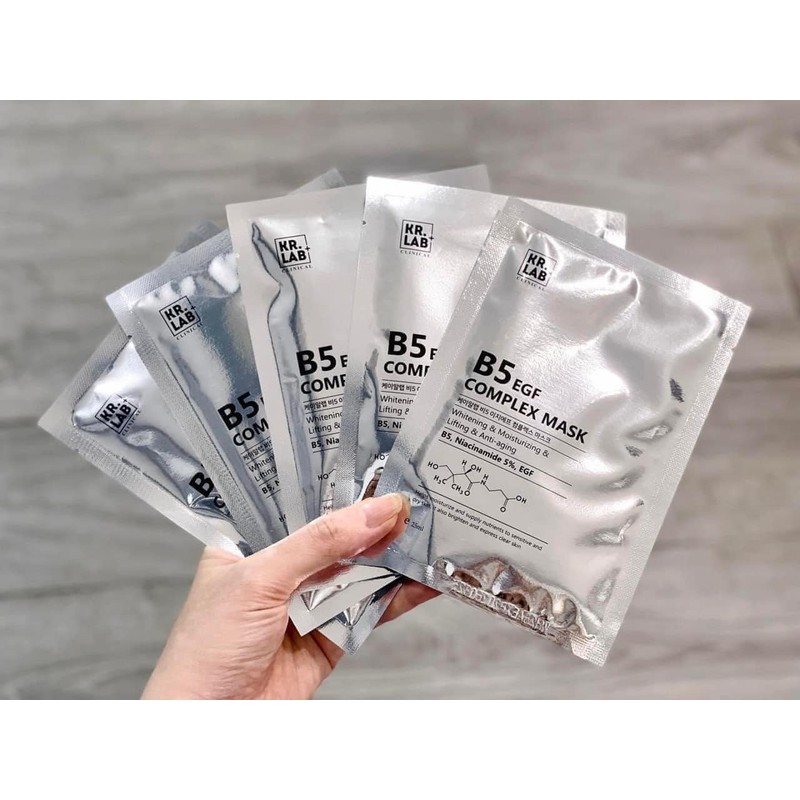 Combo 10m Mặt nạ B5 Kr Lab EGF Complex Mask cấp ẩm phục hồi da chính hãng nguyên mác 146523