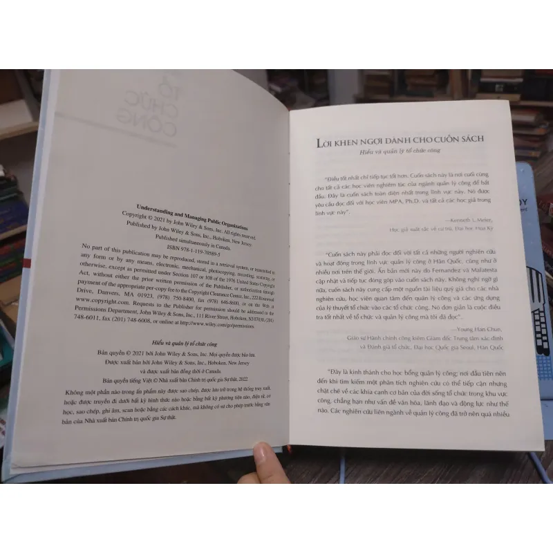 Sách:  Hiểu và quản lý tổ chức công (A3) 625093