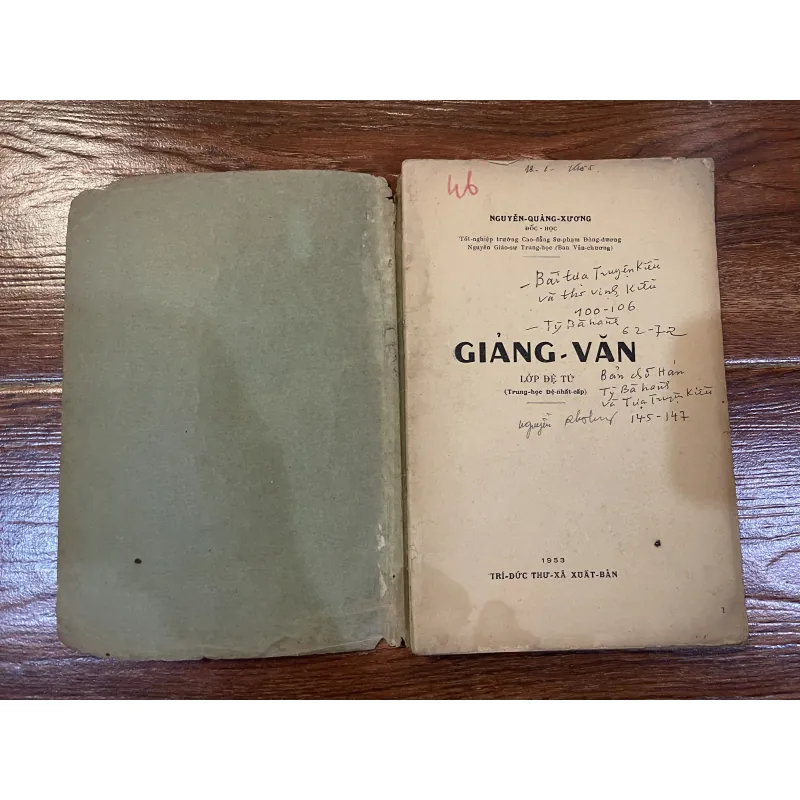 Giảng Văn lớp đệ tứ trung học - Nguyễn Quảng Xương  (o5) 974723