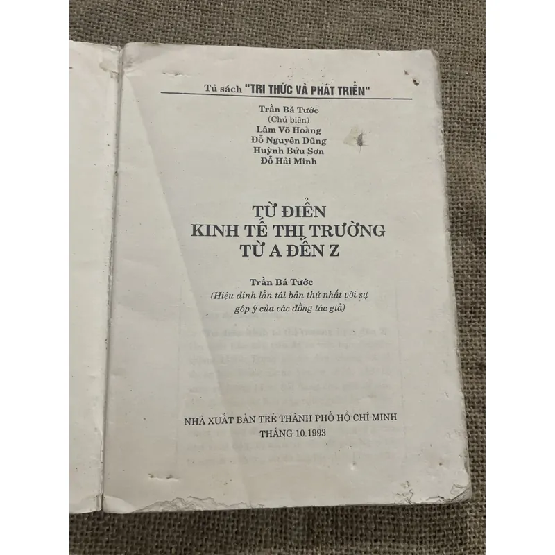 Từ điển kinh tế thị trường từ A đến Z - 1993  714662