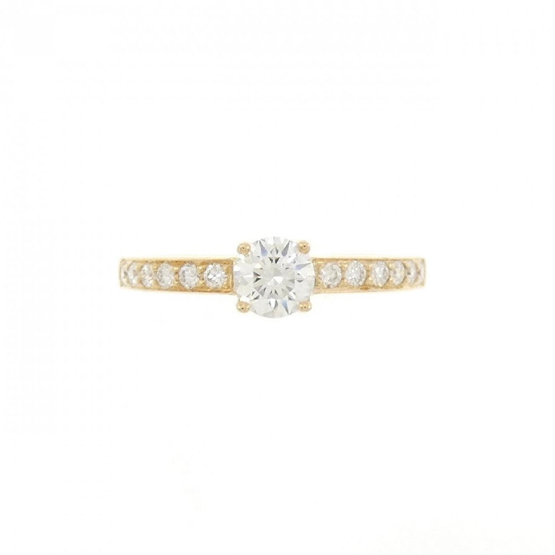 Nhẫn kim cương K18YG 0.39CT 671538