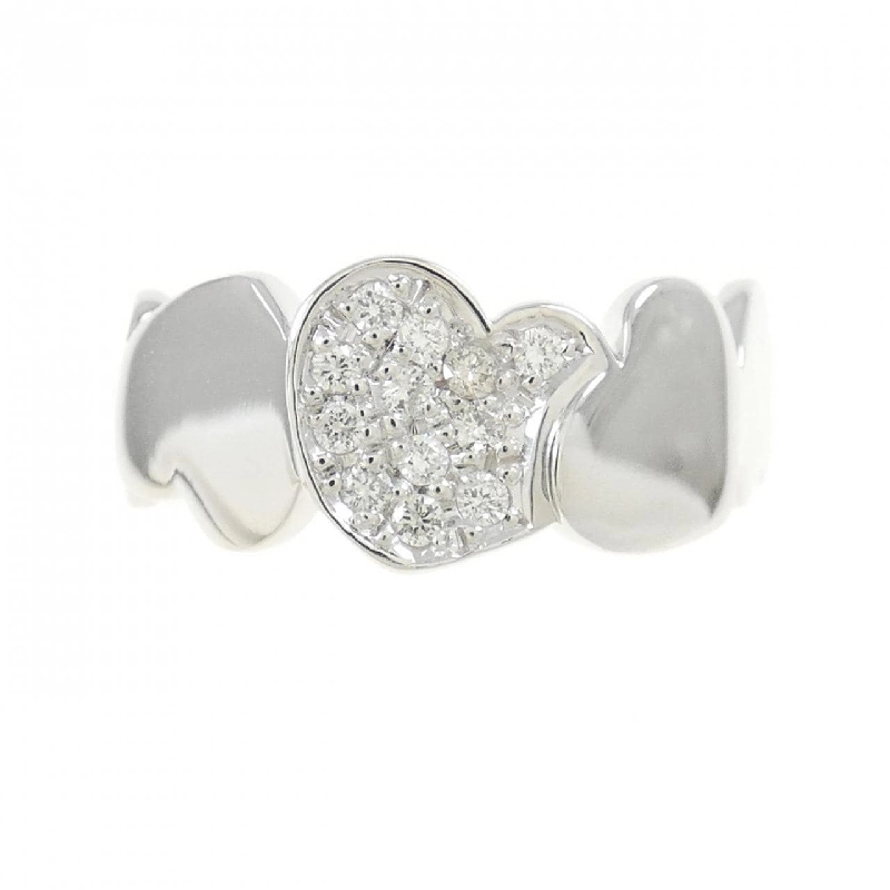 Nhẫn kim cương hình trái tim K18WG 0.12CT 671918