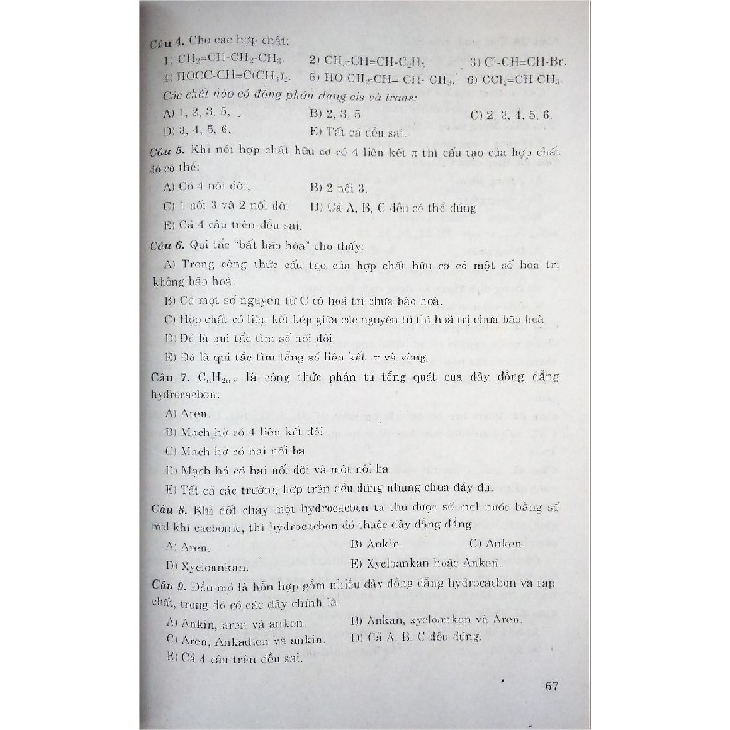 Cơ Sở Lí Thuyết & 500 Câu Hỏi Trắc Nghiệm Hóa Học xưa 7886