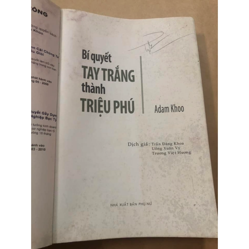 Sách Bí quyết tay trắng thành triệu phú - Adam Khoo 306278