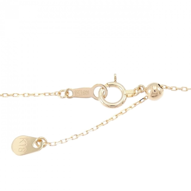 K18PG Chữ cái K Dây chuyền kim cương 0.11CT - Hàng hiệu Chính hãng 859089