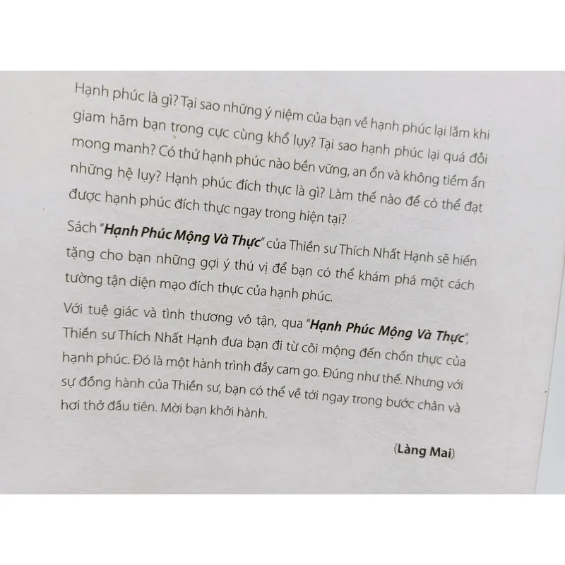 Hạnh Phúc Mộng Và Thực - Thích Nhất Hạnh 739746