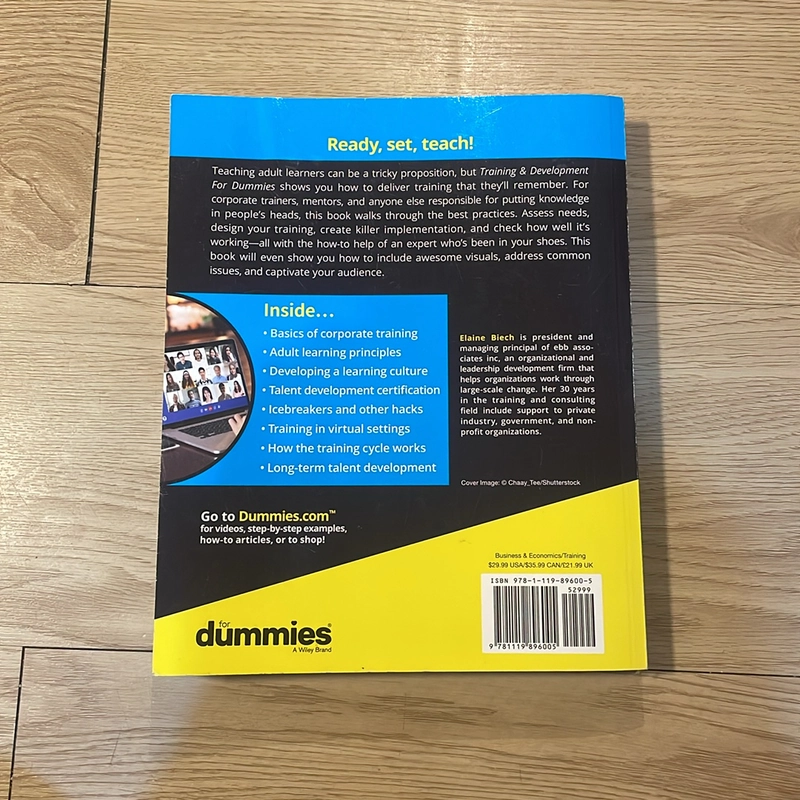 Training & Development for dummies - Elaine Biech 496684