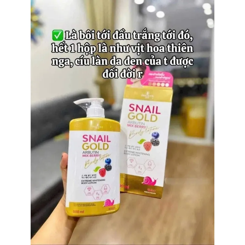 Sữa Dưỡng Thể Trắng Da Body Snail Gold Mix 12 Berry Body Lotion 500ml 562021