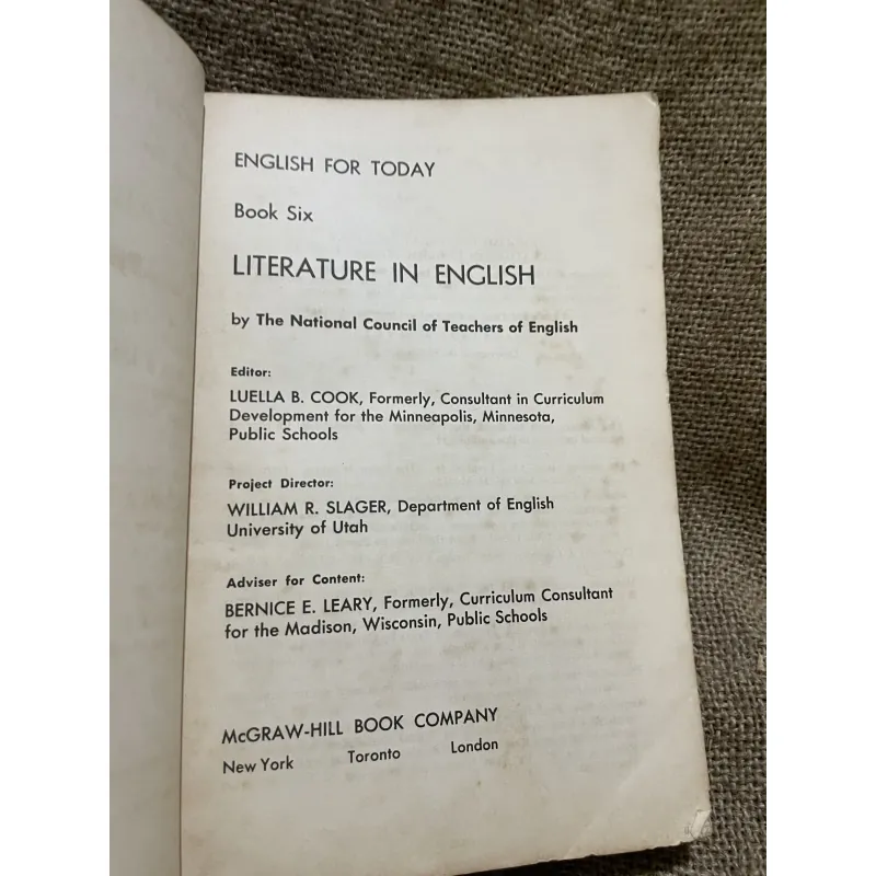 English for today 6 LITERATURE IN ENGLISH 999337