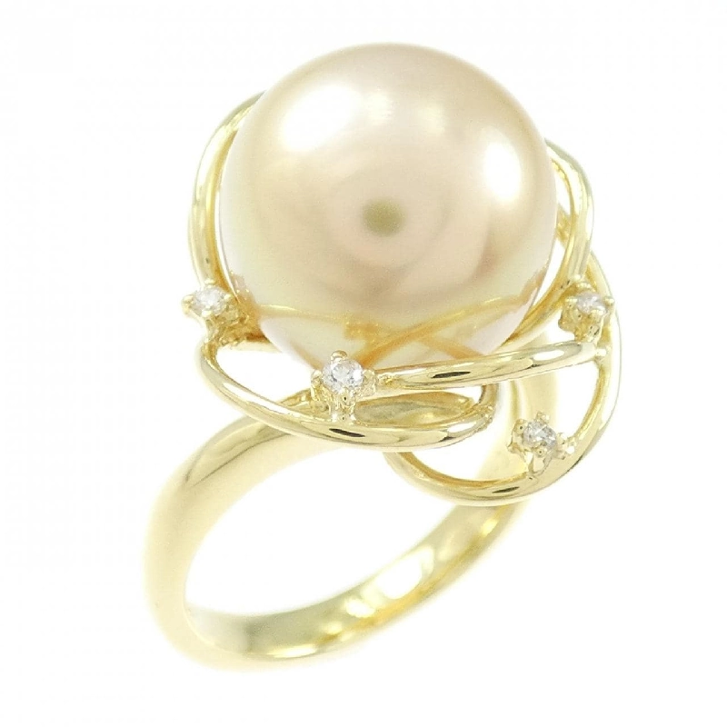 Nhẫn ngọc trai trắng K18YG 12.3mm 667564