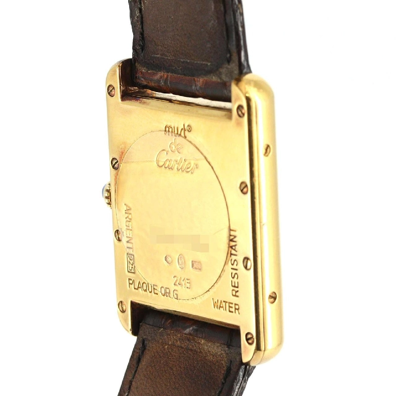 Cartier Must Tank GP LM W1013754 GP Quartz - Hàng hiệu Authentic 880563