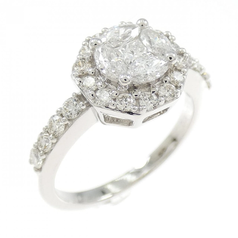 Nhẫn kim cương K18WG 0.910CT 670148