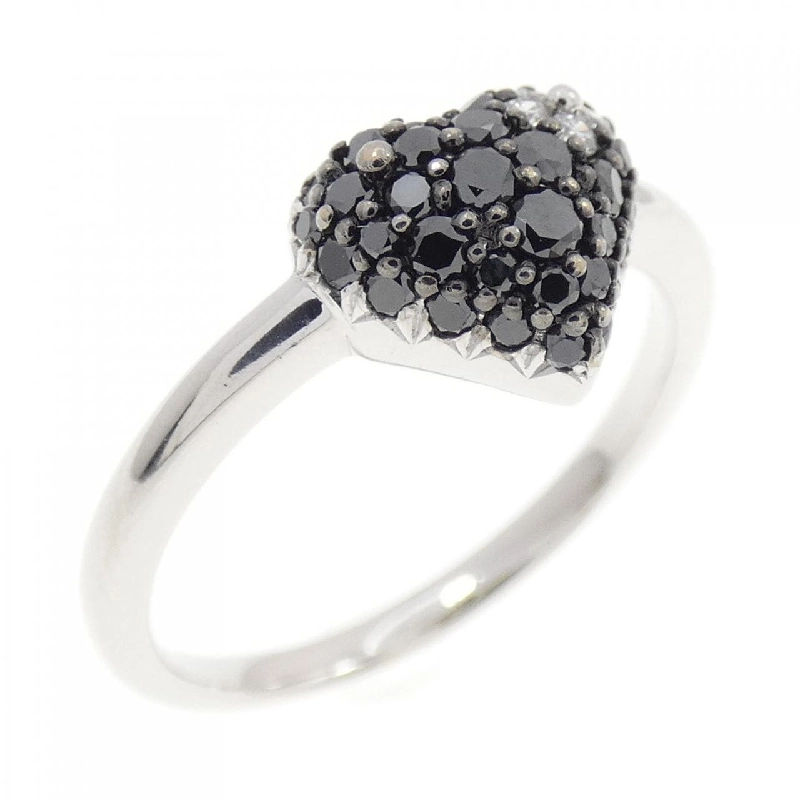 Nhẫn kim cương hình trái tim × hoa K18WG/K18BG 0.30CT 670060