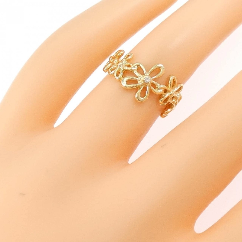 Nhẫn kim cương hoa K18YG 0.01CT - Hàng hiệu Authentic 854206