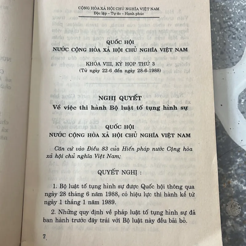 Bộ luật Tố tụng hình sự 1988 711299