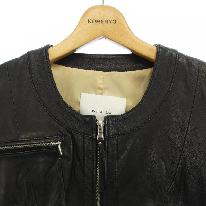 【Khuyến mãi】Áo khoác da NORMALUISA 636310