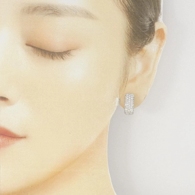 K18WG Bông tai/Khuyên tai kim cương Pavé 2.00CT - Hàng hiệu Chính hãng 867670