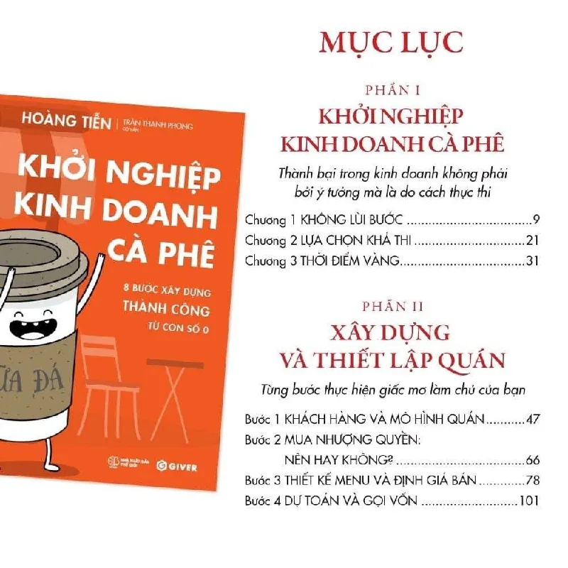 Khởi Nghiệp Kinh Doanh Cà Phê - Hoàng Tiễn - GIVER BOOKS - MARKETING KINH DOANH 595448