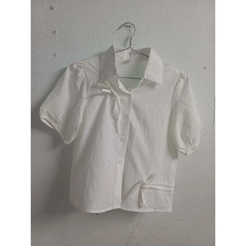 ÁO CROPTOP SƠ MI KIỂU NỮ - TRẮNG 739531