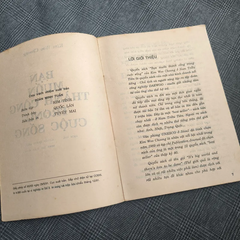 Bạn muốn thành công trong cuộc sống - Kim Woo Chung - 1991 655518