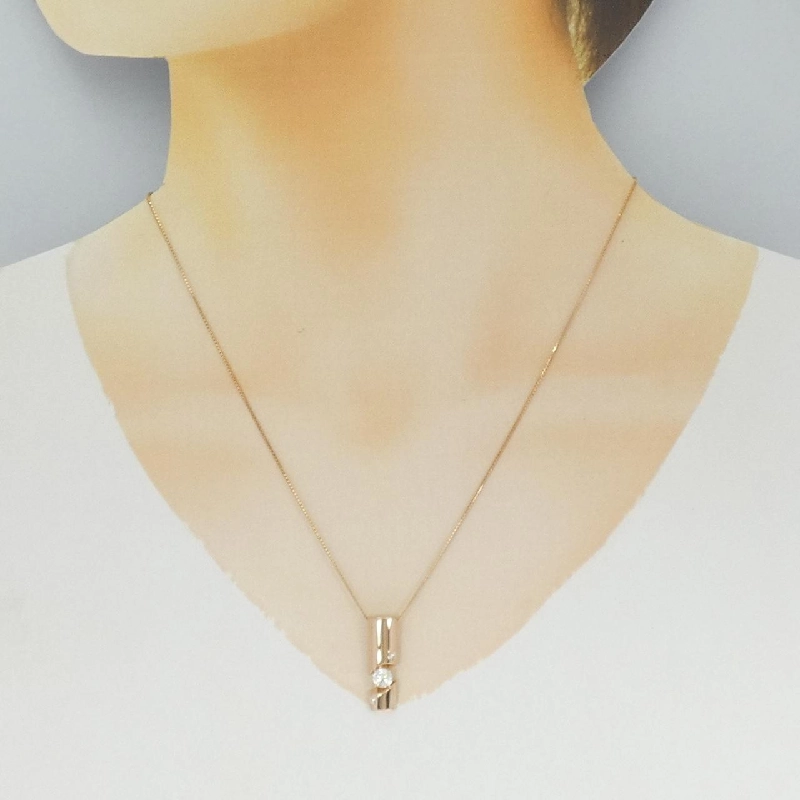 K18PG Dây chuyền kim cương 0.326CT - Hàng hiệu Authentic 858946